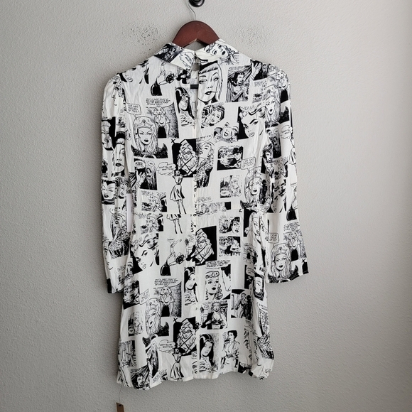 Reformation Rocco Dress in Newsprint size 0 NWT - Picture 7 of 12